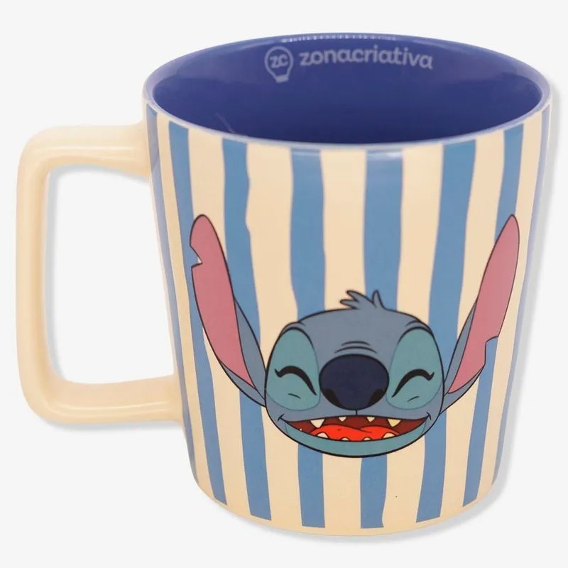 Caneca Buck Stitch Listrado 400ml - Disney - Zona Criativa