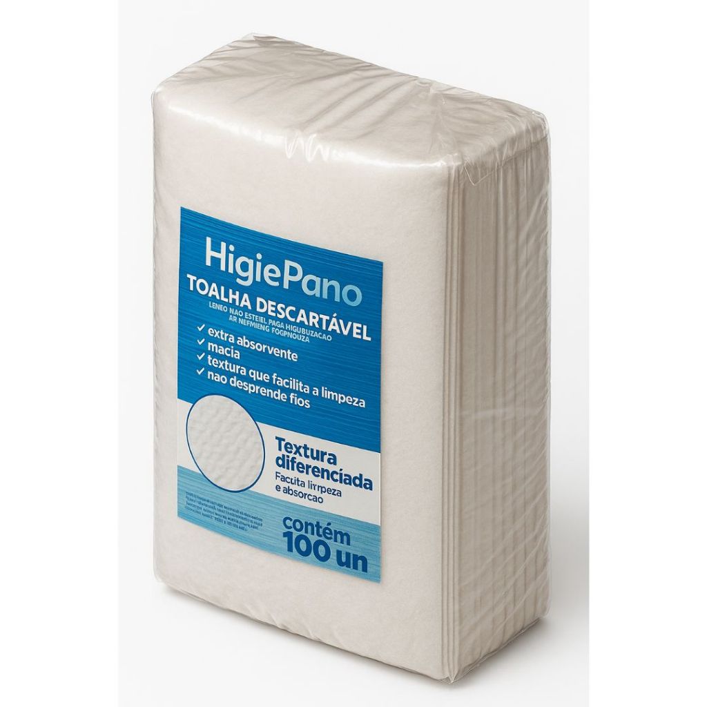 100Un Lenços Toalhas Descartáveis HigiePano Alta Absorção para Banho de Leito em Oferta na Shopee