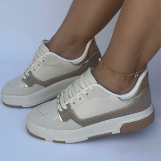 Tênis Vizzano Estilo Urbano Cores com Brilho Dourado em Oferta na Shopee