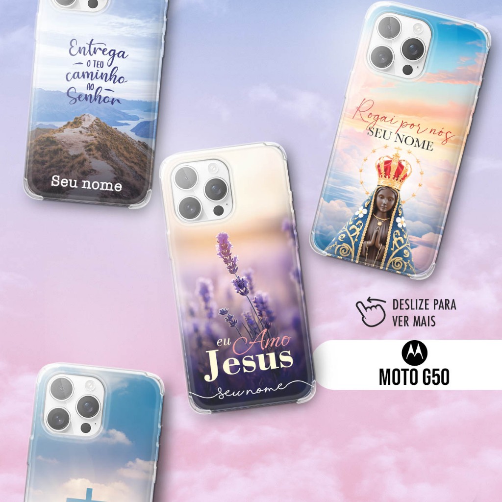 Capa Capinha Case Silicone - MOTO G50 - Coleção Religiosa 🙏