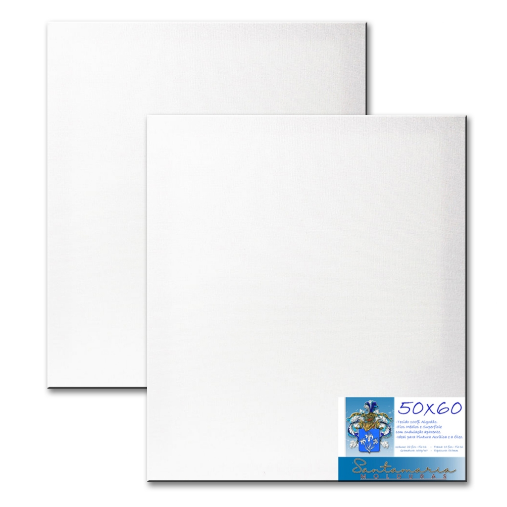 Kit 02 Telas De Pintura 50x60 Prontas Para Uso 100% Algodão