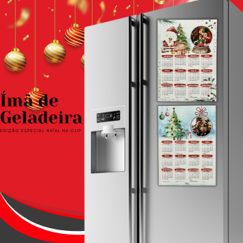 Calendario Ima de Geladeira 15x21 Natal Personalizado com Foto Presente Decoracao Festiva