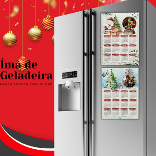 Calendario Ima de Geladeira 15x21 Natal Personalizado com Foto Presente Decoracao Festiva