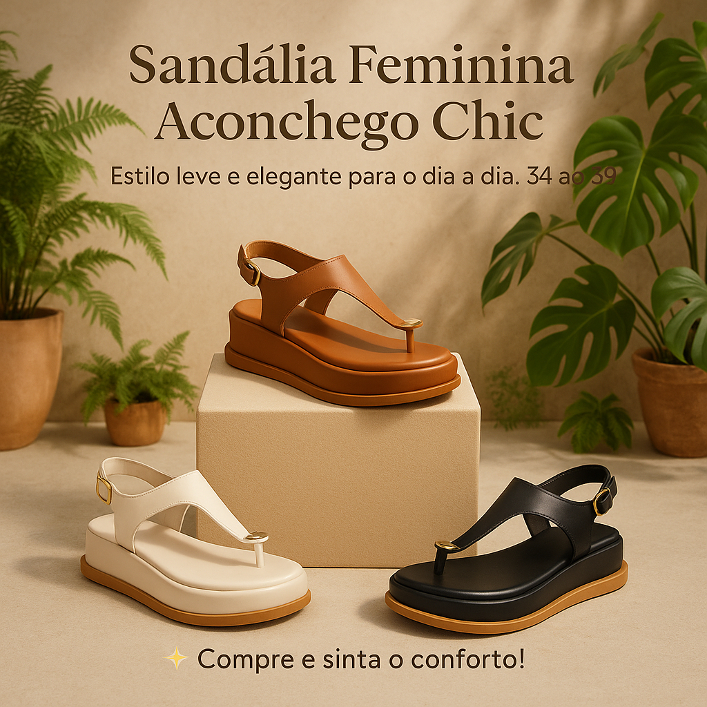 Sandália De Mulher Birken - Elegância com Conforto, Couro Sintético e Fivela Ajustável - COMPRE JÁ! em Oferta na Shopee