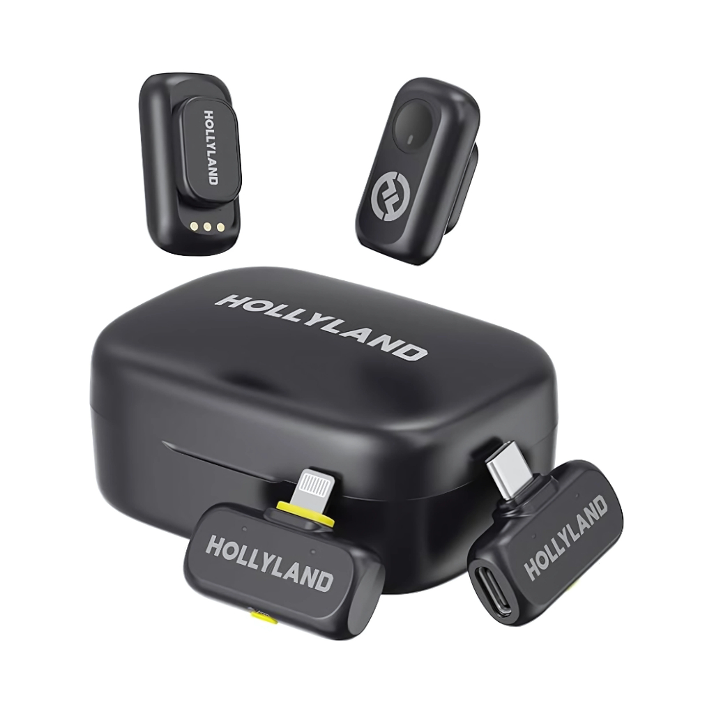 Microfone Hollyland Lark A1 Duo Combo Preto / Branco
