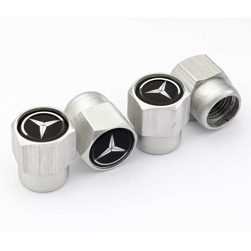 Tampa Tampinha Bico Pneu Roda Ar Compatível com Mercedes em Metal