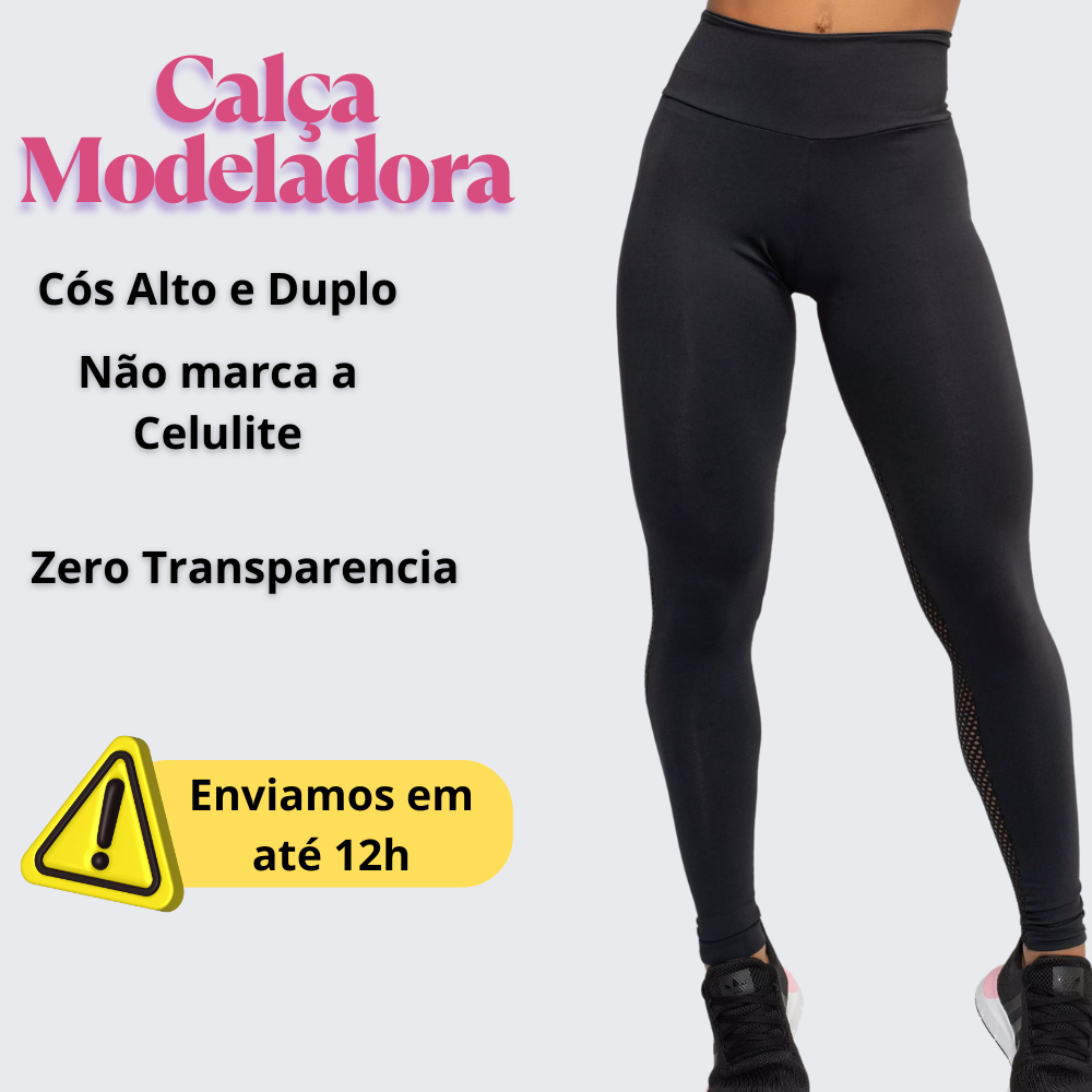 Calça Legging Feminina Tecido Grosso Cos Alto Não Fica Transparente Promoção Leg Academia Fitness em Oferta na Shopee