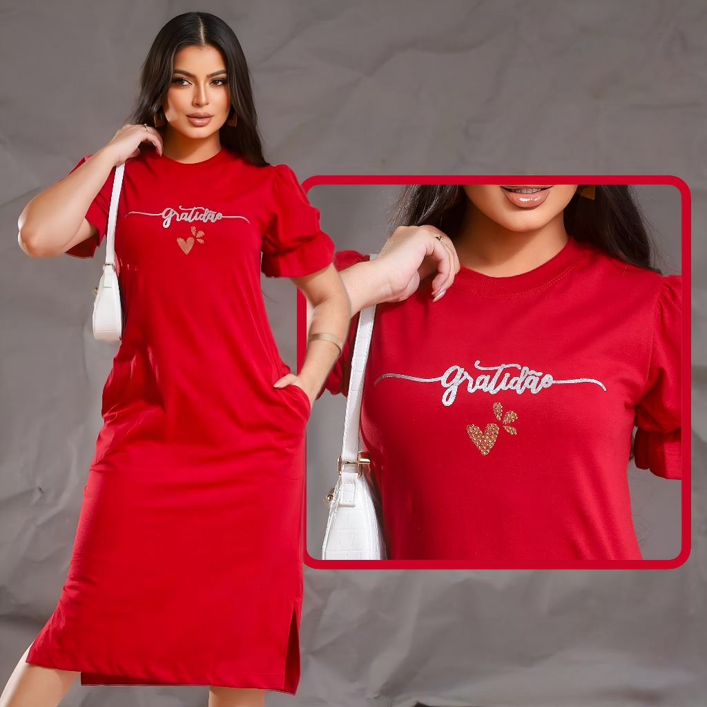 Vestido com Manga Bufantes: Onde Comprar | BuscaProdutos