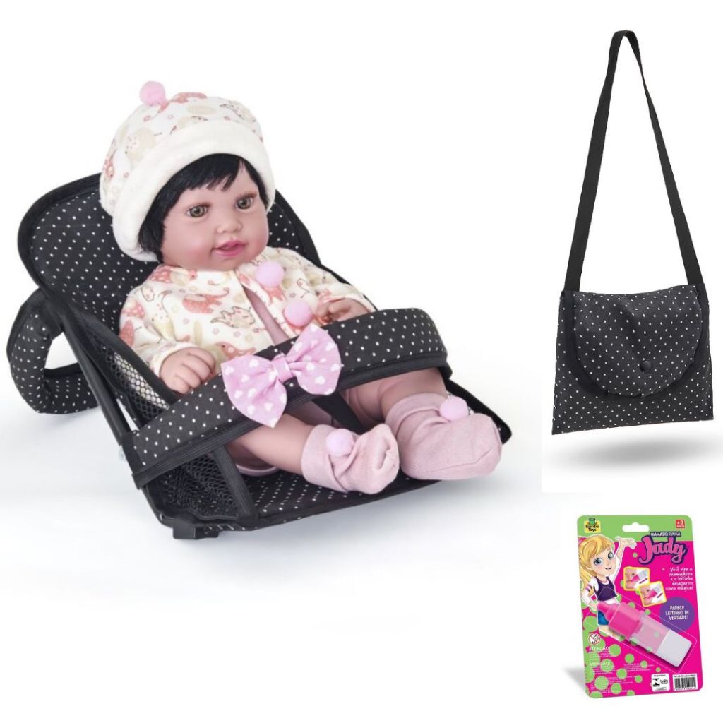 Kit Bebê Conforto Bolsinha e Mamadeira mágica Cadeirinha de alimentação Brinde Não Acompanha Boneca