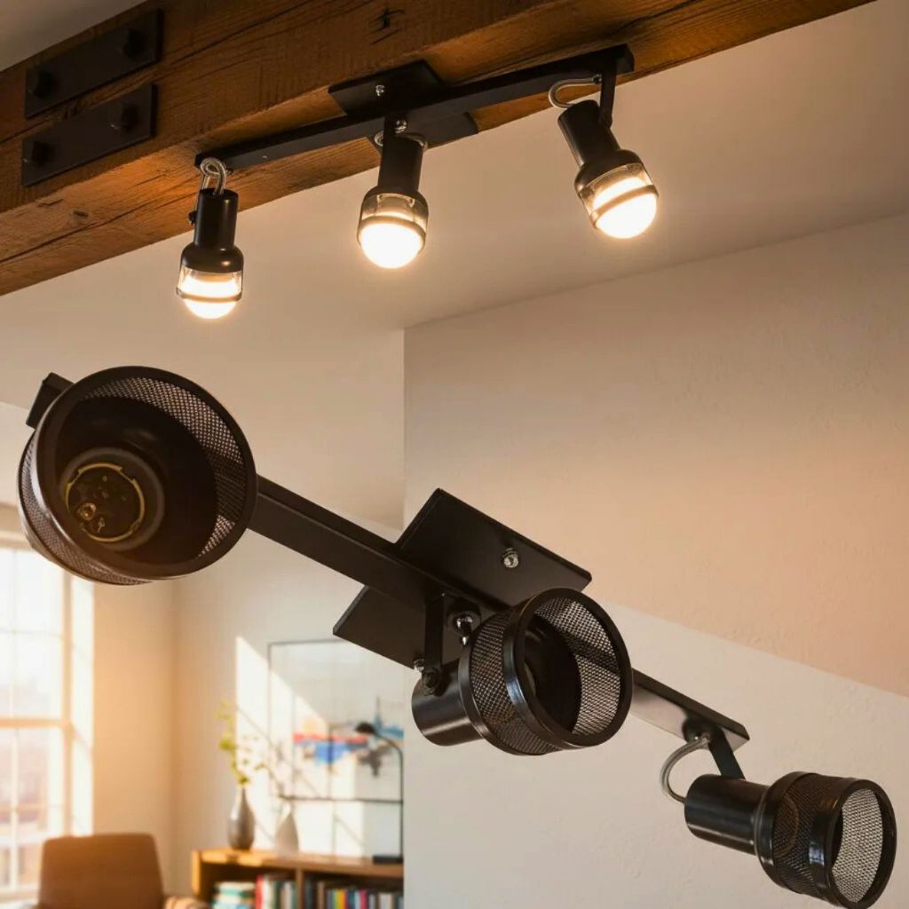 Spot Trilho Tela Luminária Em Alumínio Bocal Porcelana E27 100W 110/220 Volts em Oferta na Shopee