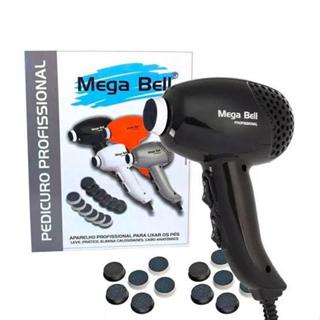 Pedicuro Elétrico Mega Bell Preto 127/220 – Profissional Esfoliador/Lixador de Pés com 12 Lixas em Oferta na Shopee