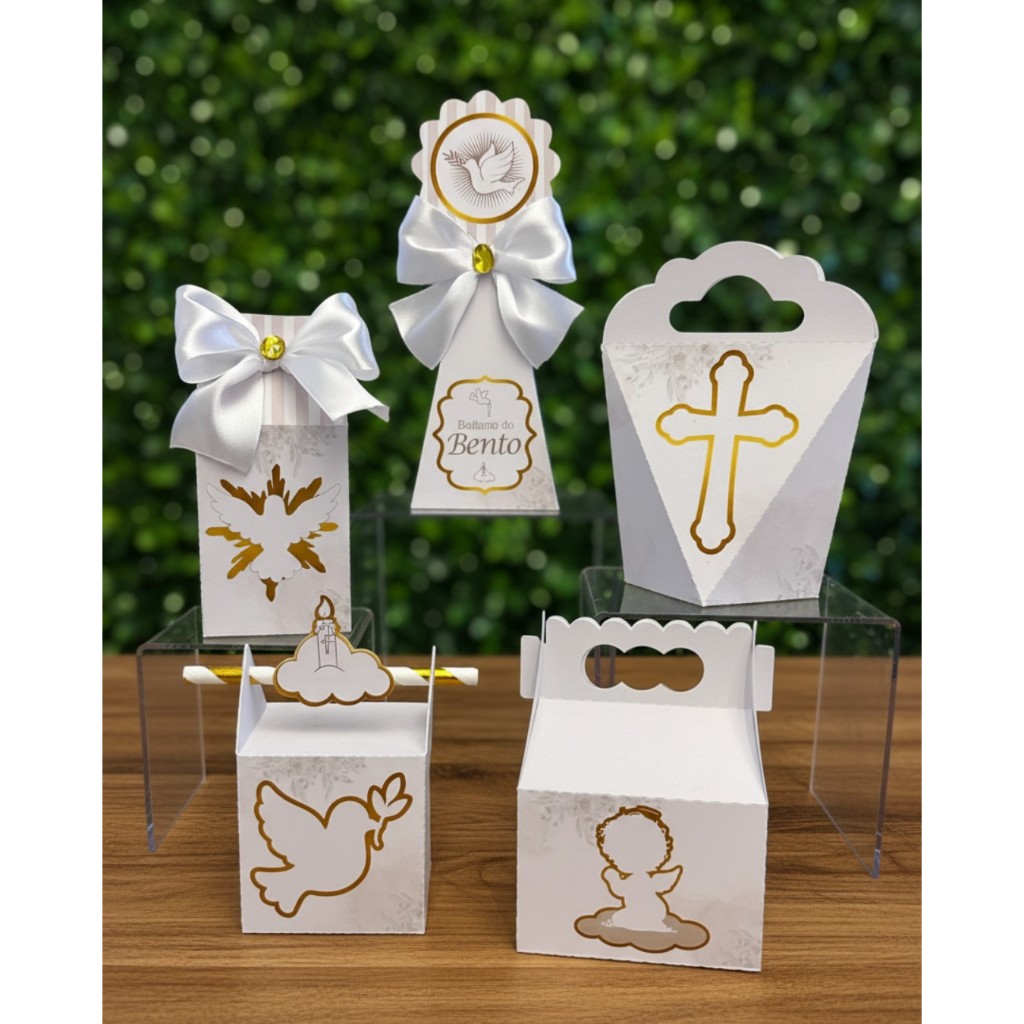 Kit Personalizado Batizado PEGUE E MONTE – Caixinhas Decoradas | Lembrancinhas religiosa de festa