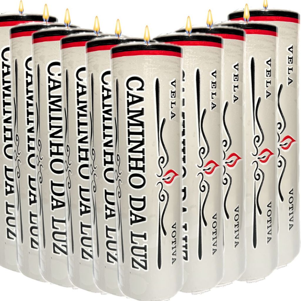 12 Velas Votivas 7 Dias 200 Gramas Branca Parafina Pura em Oferta na Shopee