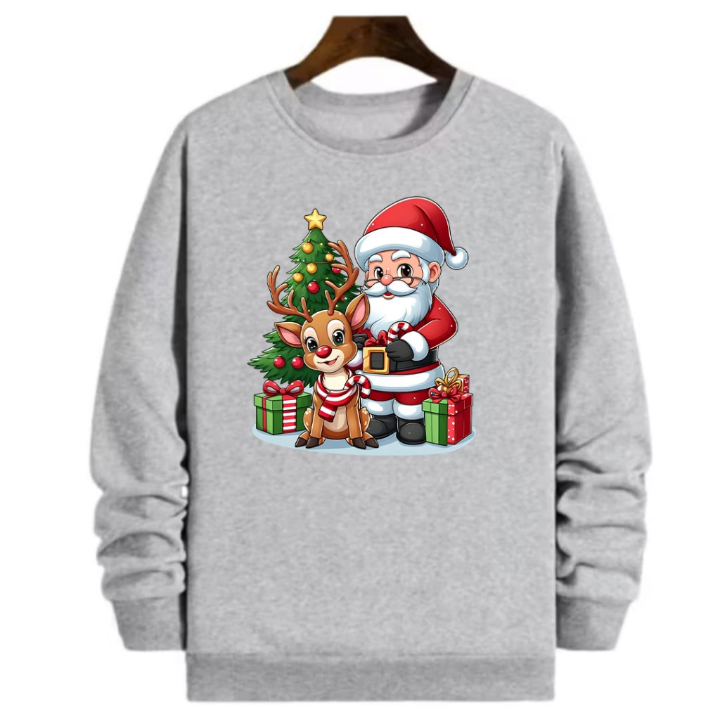 Moletom com Estampa de Papai Noel 🎄 Moda Natal | Super Confortável