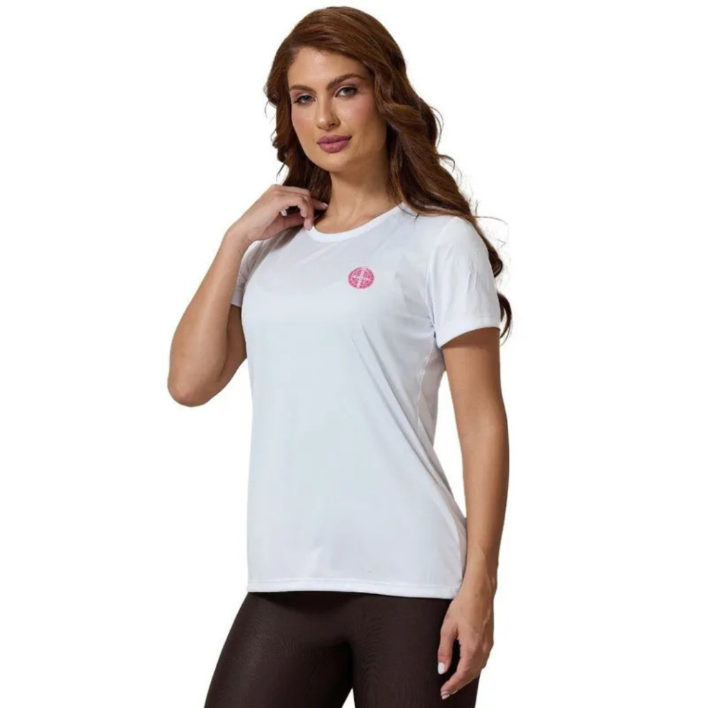 Camisa Gola O Baby Look Medalha de São Bento Tamanho M Branca