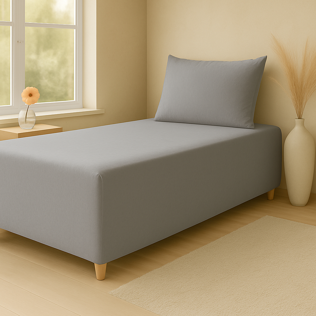 Capa Luva 2 peças Solteirão Luxo para Cama Box/Colchão Percal 400 Fios Toque Macio 50 x 1,10 x 2,00