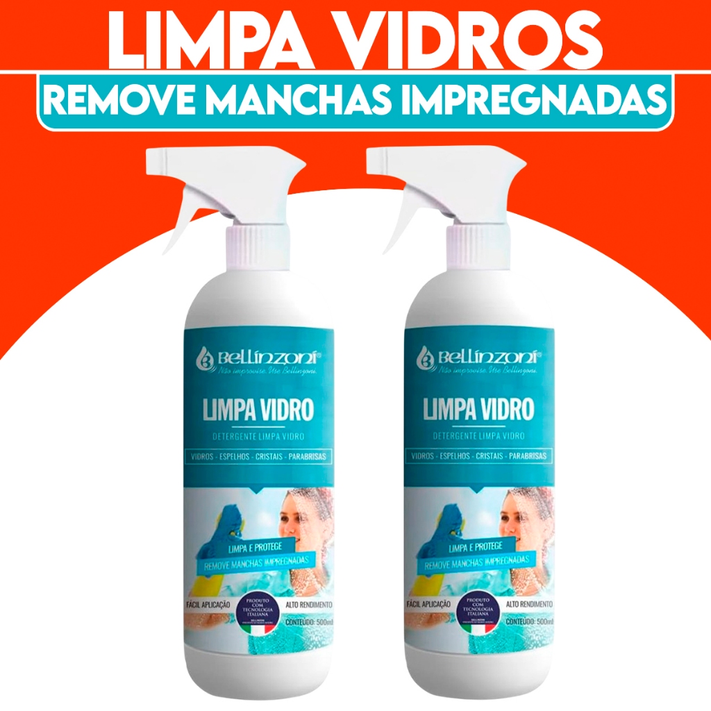 Limpa Vidros - Detergente limpa vidro - Bellinzoni - 500ml em Oferta na Shopee