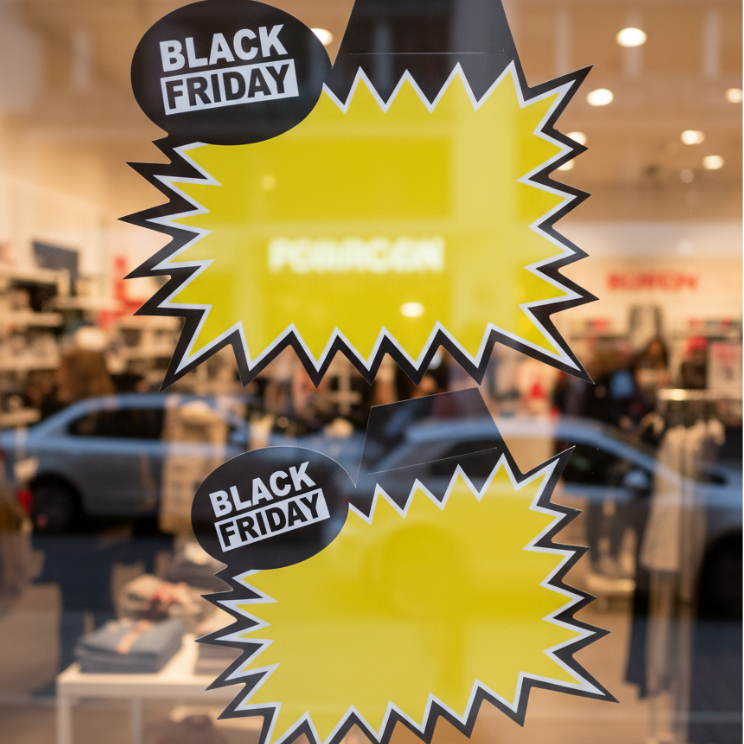 Splash Black Friday Lojas Placas Promocionais Chamativas para Vitrine Gôndola e Balcão
