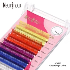 New Show Cílios Postiços Maquiagem Mink Cílios Arco Iris Suave Claro Natural