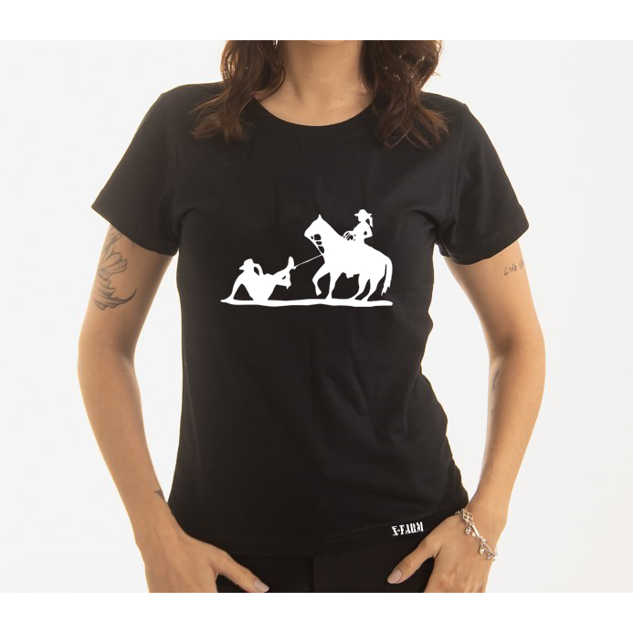Baby Look Feminino 100% Algodão Estampa Cowgirl Vaqueira Super Confortavél Alta Qualidade