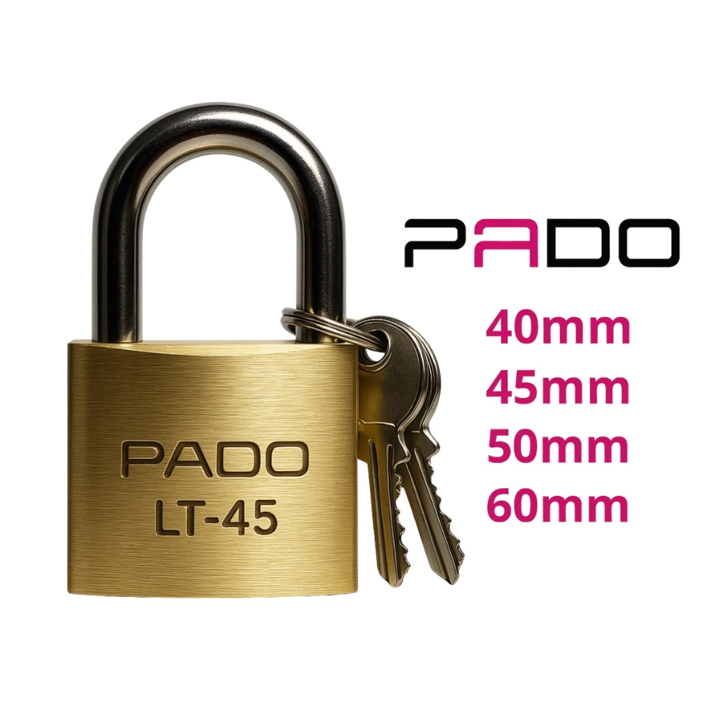 Cadeado Pado Latão 40mm, 45mm, 50mm, 60mm