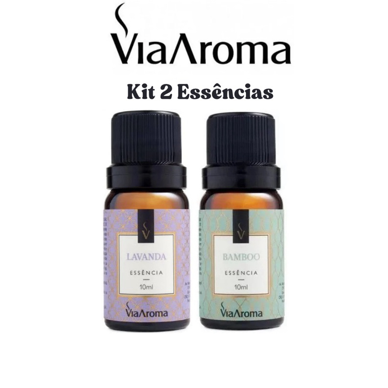 Kit 02 Essências 10ml Para Difusor e Aromatizador de Ambiente Elétrico Via Aroma Diversas Fragrancias