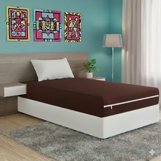 Capa para colchão malha gel solteiro tecido grosso com zíper várias cores- Promoção em Oferta na Shopee