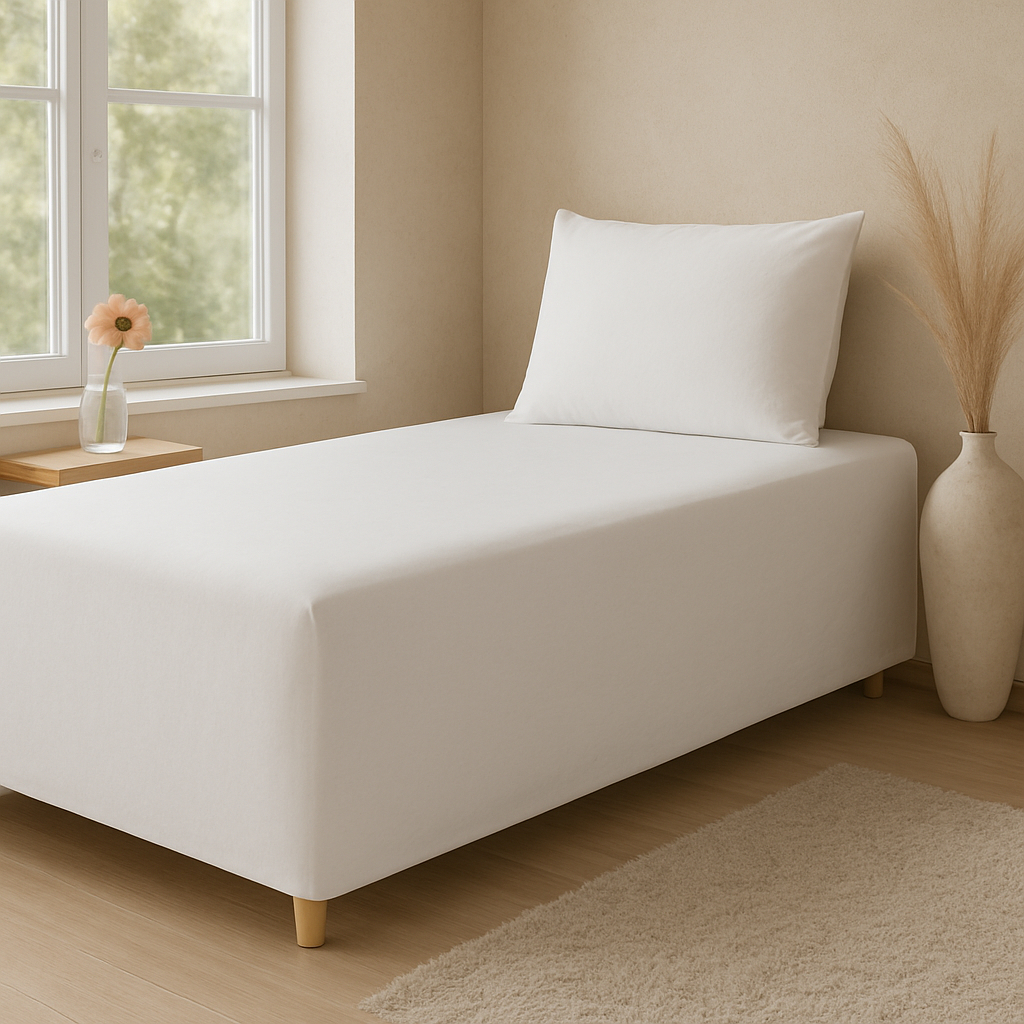 Capa Luva Linha Bulgari 2 peças para Cama/Colchão de Solteiro Percal 400 Fios Toque Macio