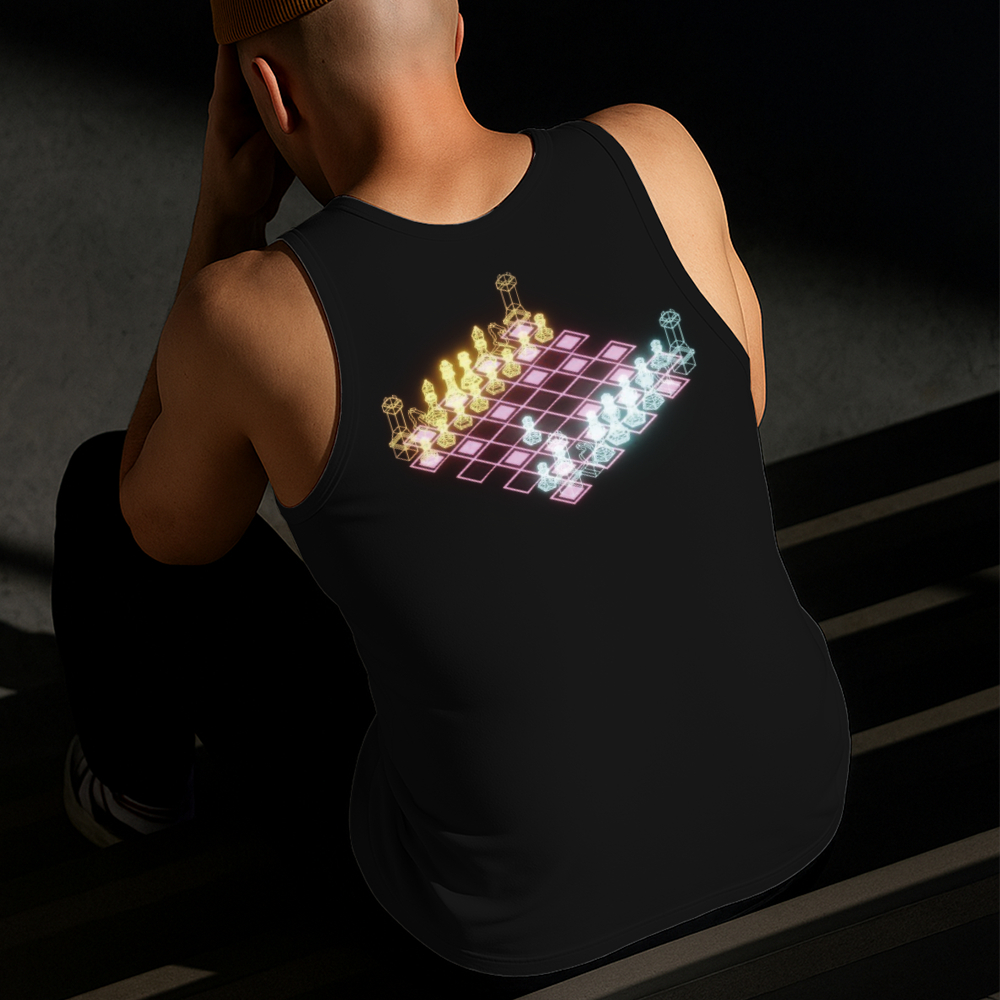 Camiseta Regata Masculina Estampada Xadrez 100% Algodão Estilo Conforto Diário Do Tamanho P ao GG