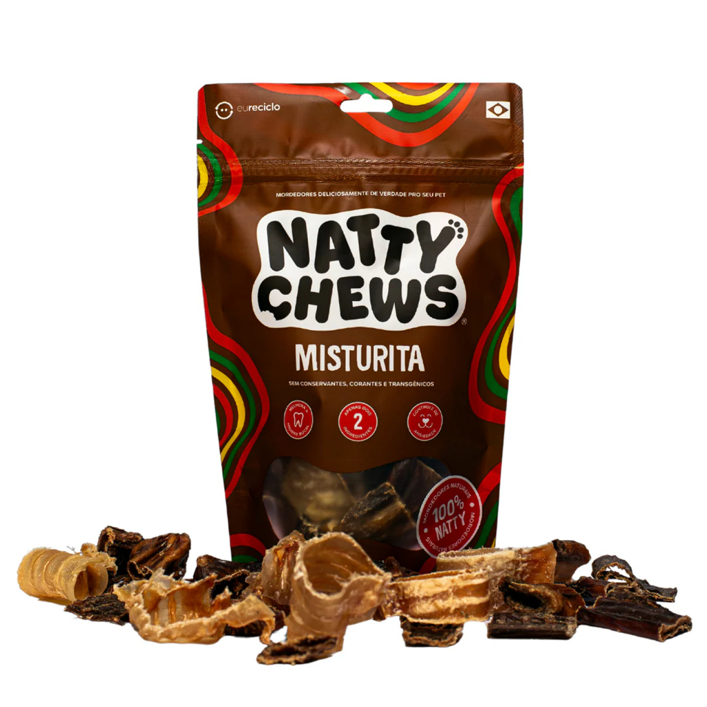 Natty Chews Misturita Recorte Bovino Natural 100 g em Oferta na Shopee