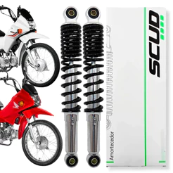 Par Amortecedor Honda Biz 125/Biz 100/Biz 110i/Pop 100 - 110/Jet 50/Jet 125i Scud
