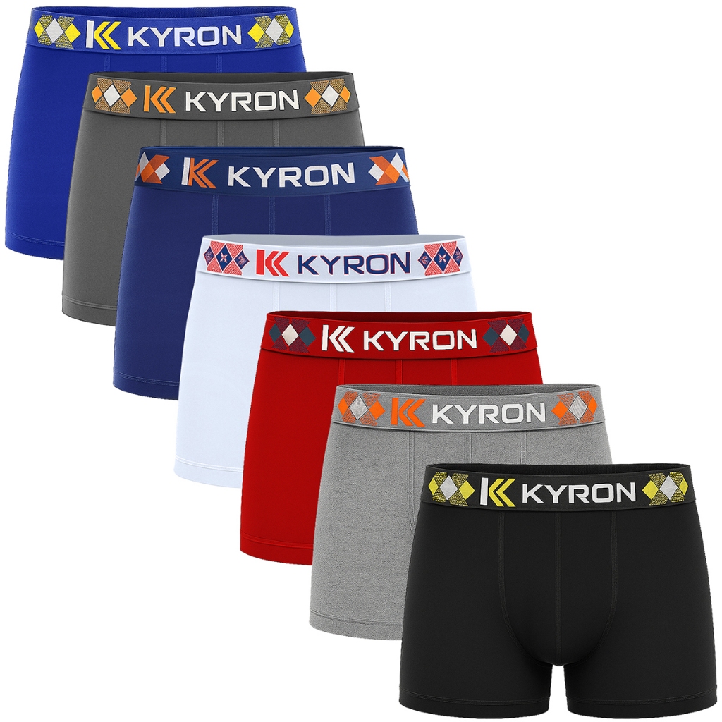 Kit 10 Cuecas Box Boxer Kyron De Microfibra Adulto