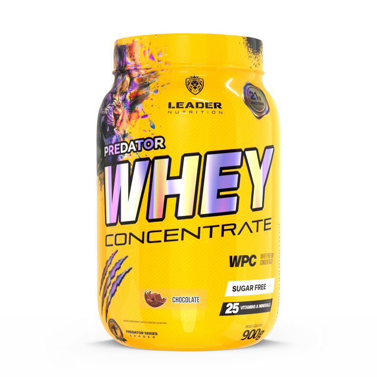 Whey Protein Predator Concentrado Pote 900g - Leader Nutrition