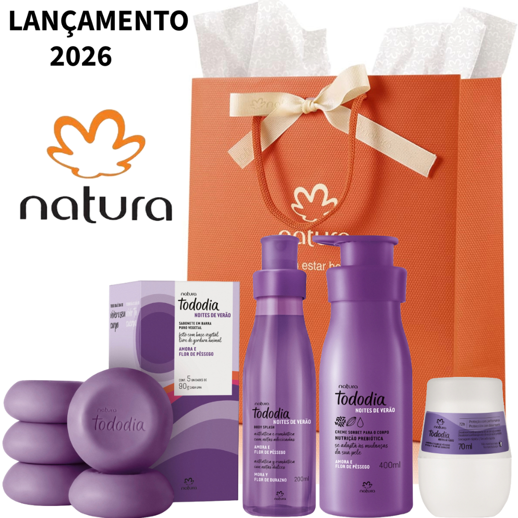 Kit Presente Tododia Amora e Flor de Pêssego Natura ORIGINAL E LACRADO
