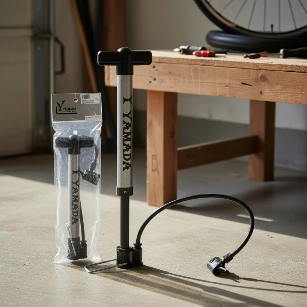 Bomba De Ar Yamada Alumínio 30cm Tipo Oficina Bicicleta Bike Cor Prata em Oferta na Shopee