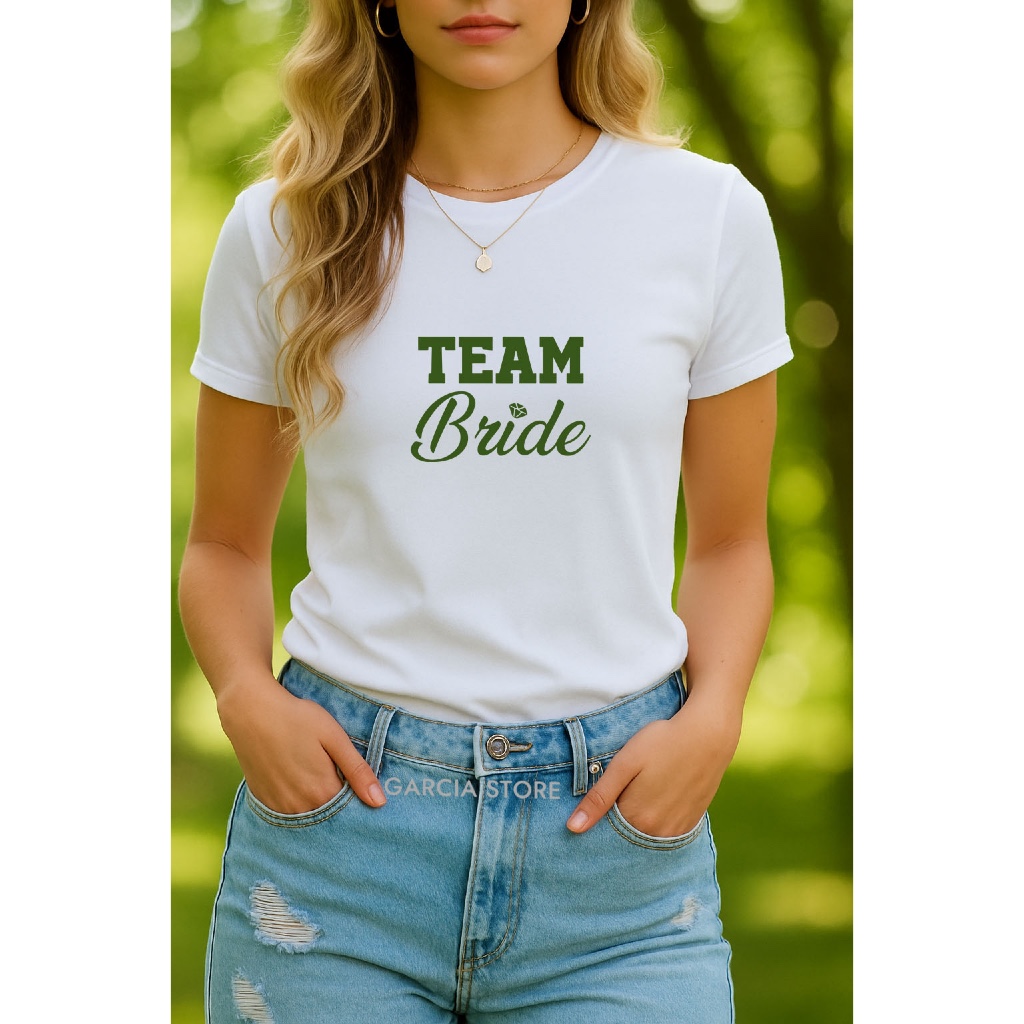 Camiseta Babylook Tshirt Feminina Team Bride Time da Noiva Madrinhas Casamento Despedida de Solteira Amigas 100% Algodão