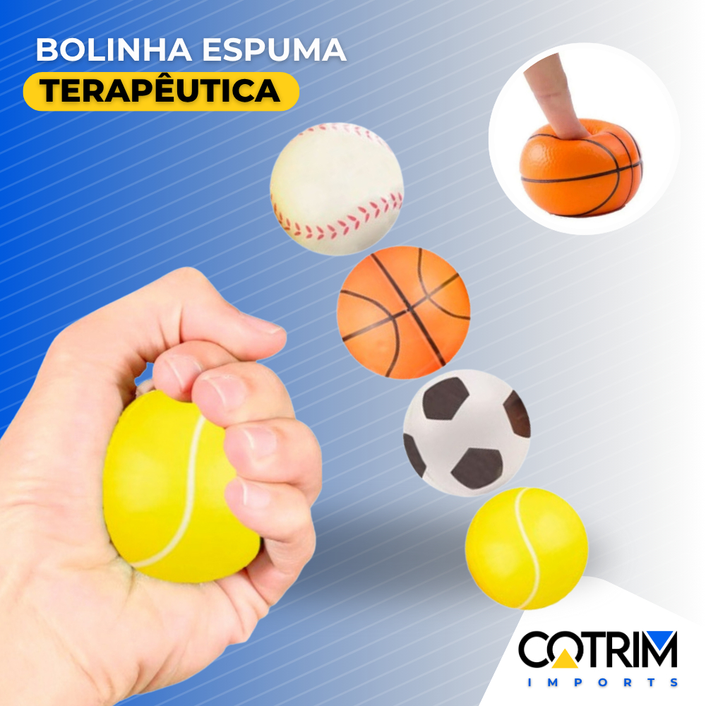 Bolinha Espuma Terapêutica para Fisioterapia e Massagem, exercícios manuais.