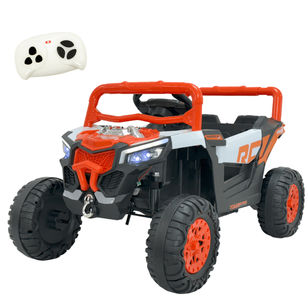 Carro UTV Elétrico Bang Toys Pulse XR7 Laranja 12V com Controle Remoto em Oferta na Shopee