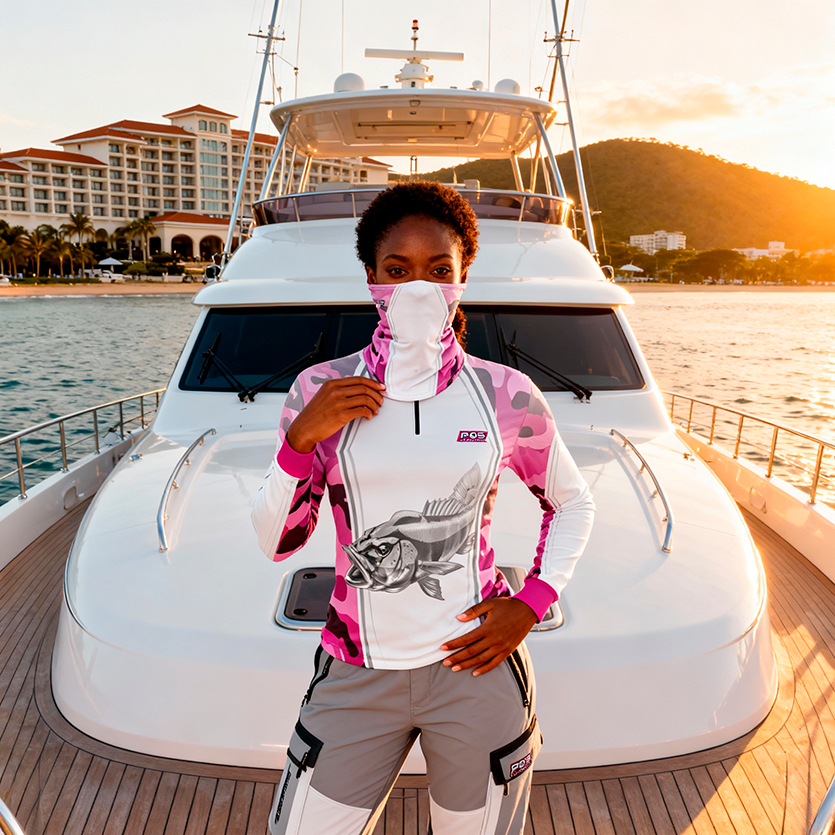 Camisa de Pesca com bandana Gola com Zíper PQS I REF 35