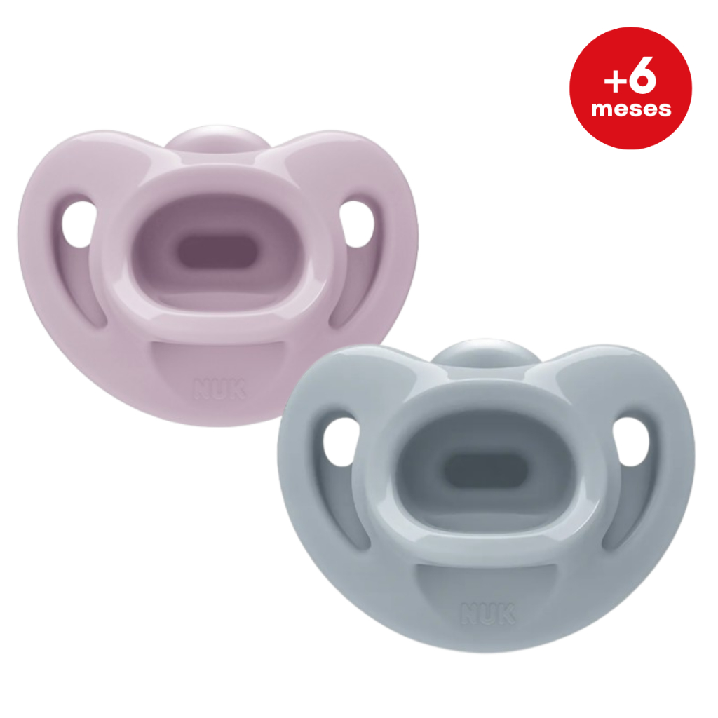 Chupeta 100% Silicone Soft com Estojo Bico Ortodôntico Anatômico Oral Fit Macia +6 meses NUK em Oferta na Shopee