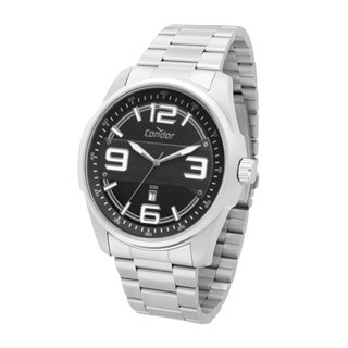 Relógio Condor Masculino Analógico Prata Simples Co2117ay 4p - Prateado - Prateado - Preto em Oferta na Shopee