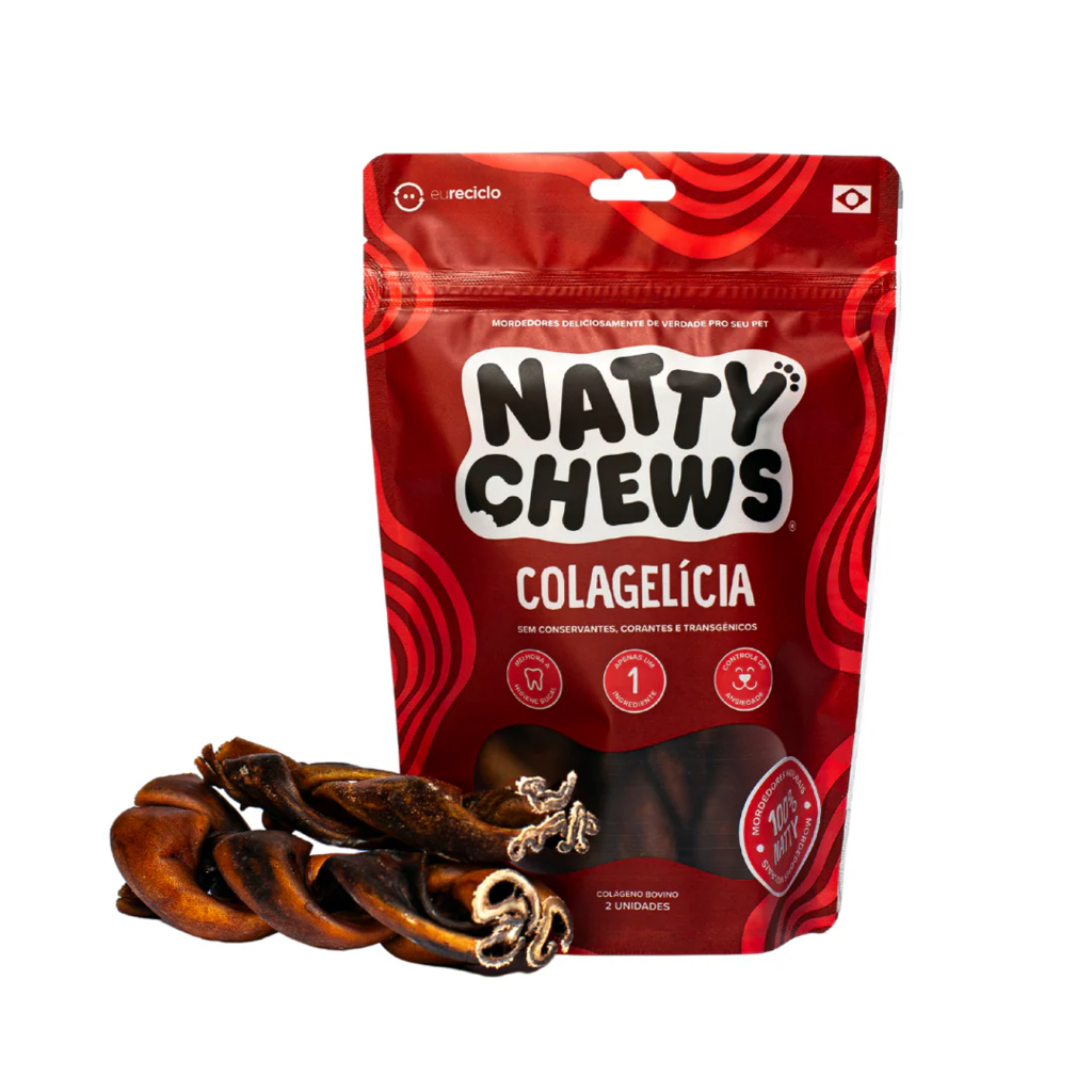Natty Chews Colagelícia Colágeno Trançado Bovino 2 Unid em Oferta na Shopee