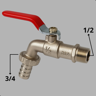 Torneira Esfera Quintal Jardim Tanque PIA 1/2 x 3/4 100% Metal Parede Lavar Roupas externa 1/4 volta em Oferta na Shopee