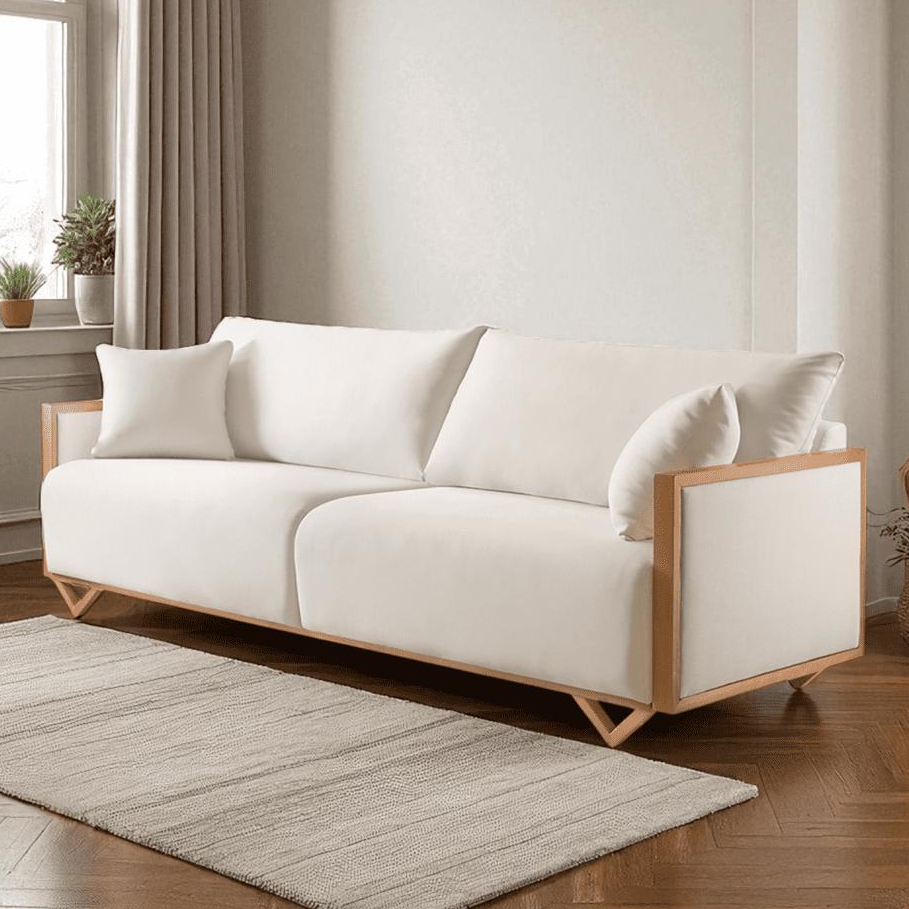 Sofá Lara Luxo 1,70m / 1,90m / 2,10m / 2,30m / 2,50m / 2,70m / 2,90m até 5 Lugares Castellar Móbile em Oferta na Shopee