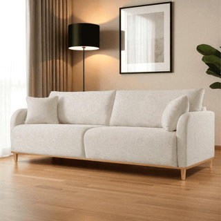 Sofá Camila 2,40m Luxo 4/5 Lugares Madeira Maciça Castellar Móbile em Oferta na Shopee