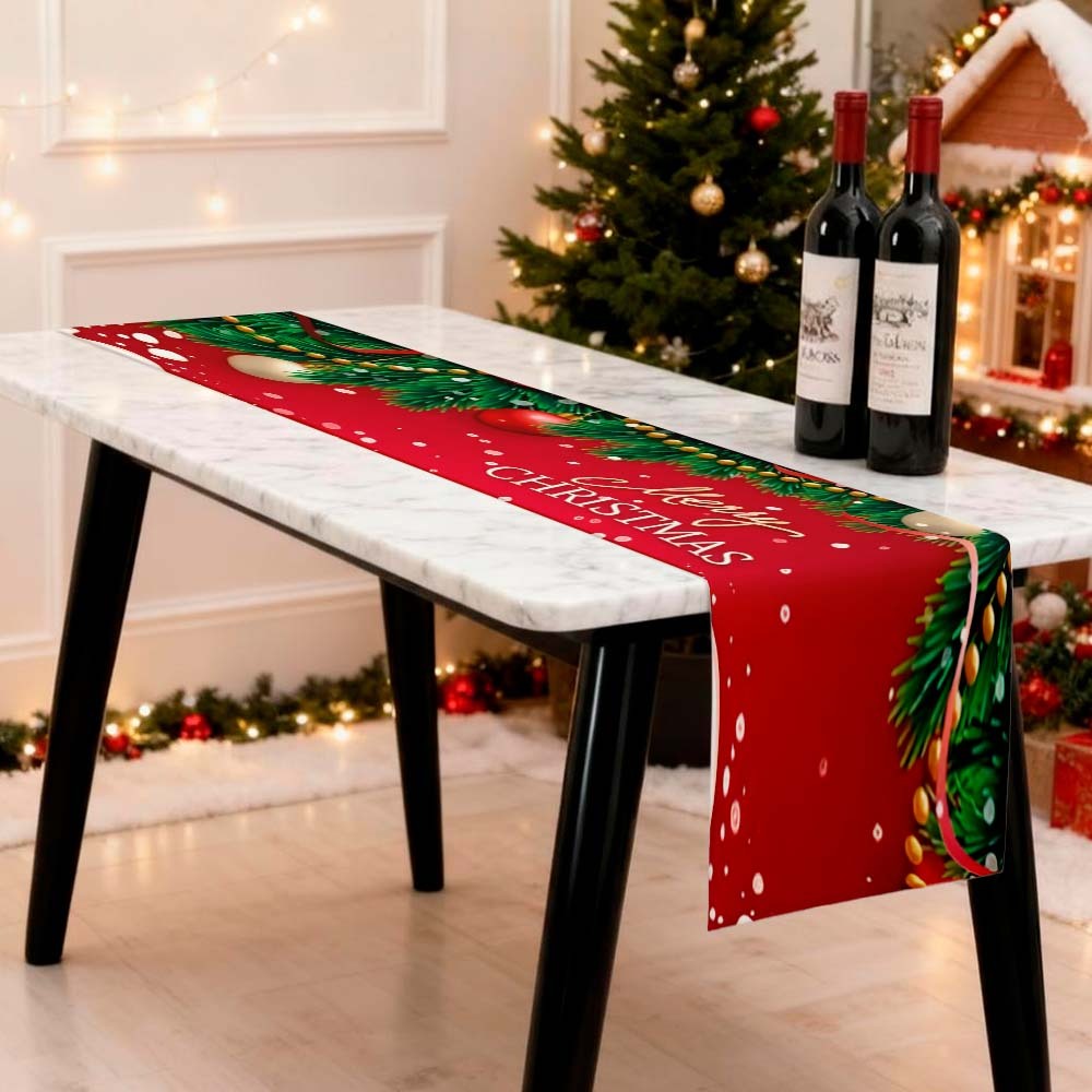 Passadeira Trilho Caminho De Mesa Merry Jantar Natal Oxford Decoração Lançamento Bibi Painéis