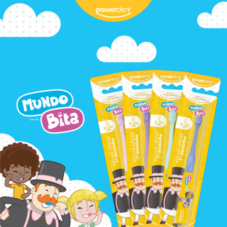 Escova Dental Infantil Primeiro Dentinho Mundo Bita Powerdent - Crianças 6 a 24 meses - Cerdas Ultra Macias em Oferta na Shopee
