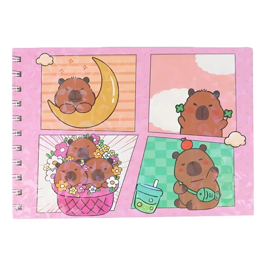 Livro de Colorir Capivara/Urso cute 50/96 Folhas Caderno de Desenho Pintura Coloring Book infantil