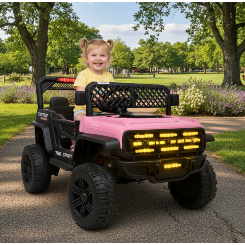 Carro Carrinho Jipe Jipinho Elétrico Infantil Mini Buggy Menino Menina Luz Som Controle 12V