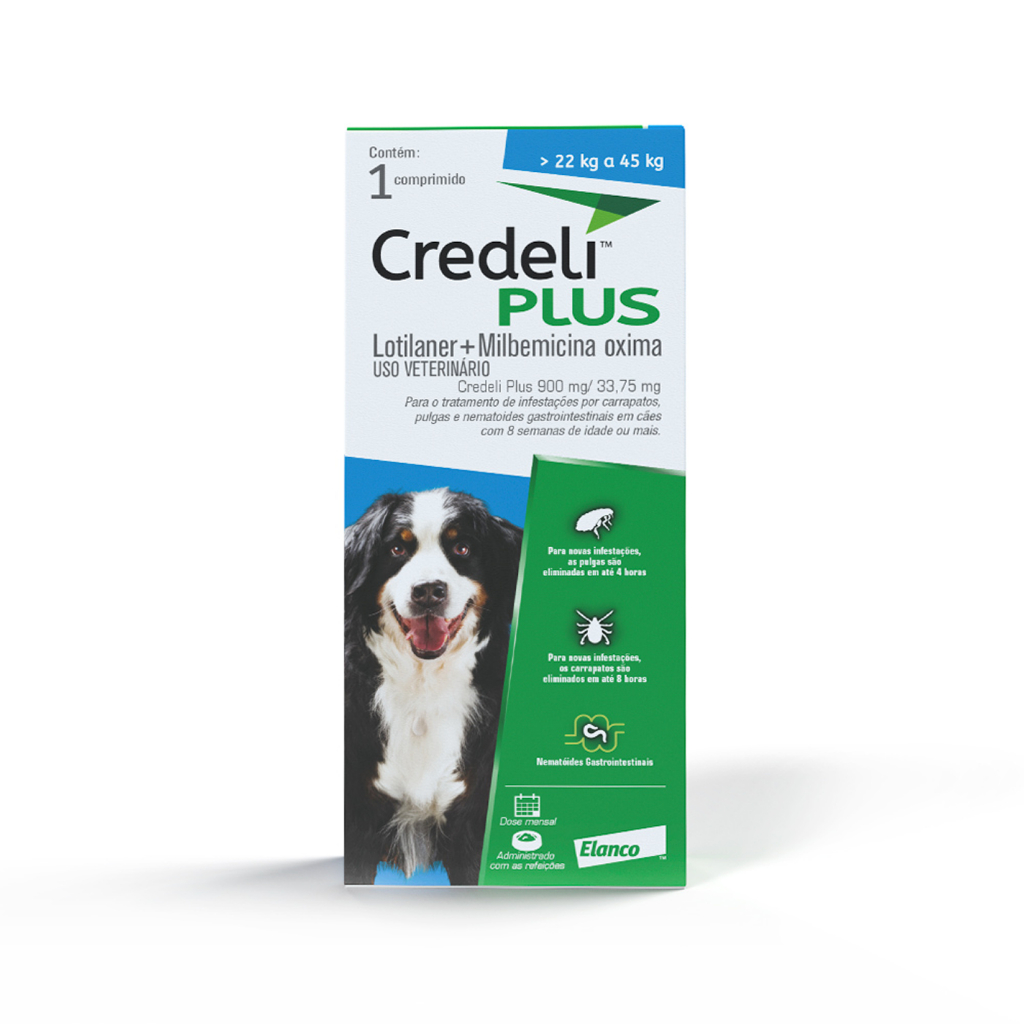 Credeli Plus 900 mg Cães 22 a 45 kg 1 Comprimido em Oferta na Shopee